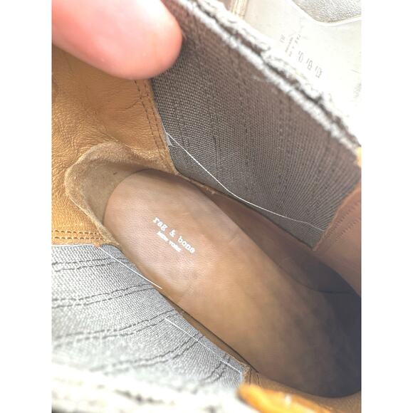 RAG & BONE Rover ankle suede Bootie in Macadamia tan size 39.5 - Picture 9 of 12